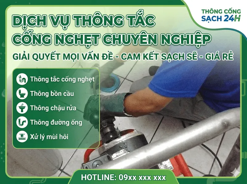 Thông tắc cống nghẹt tại Bình Dương